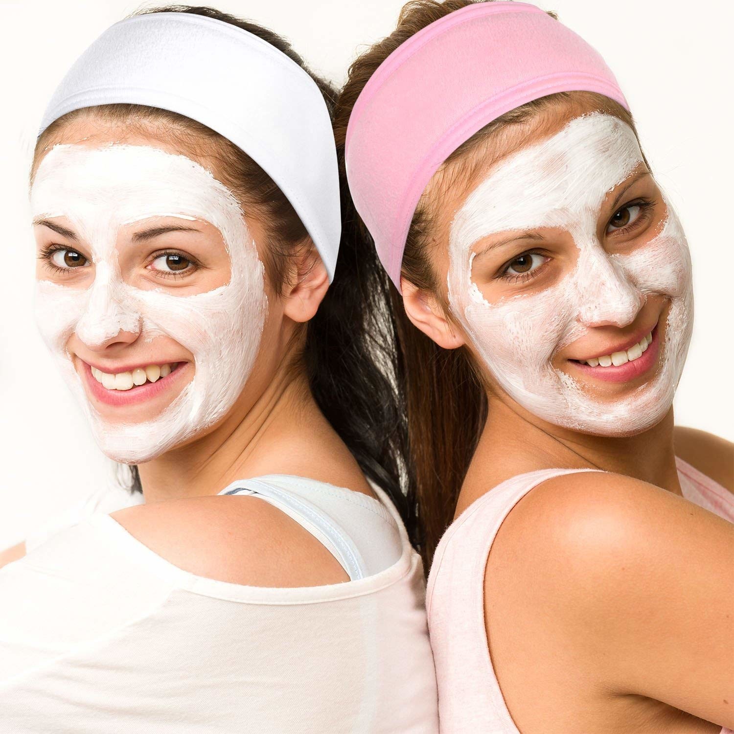 Spa Facial Headband Make Up Wrap Head Terry Cloth Headband Adjustable Towel with Magic Tape