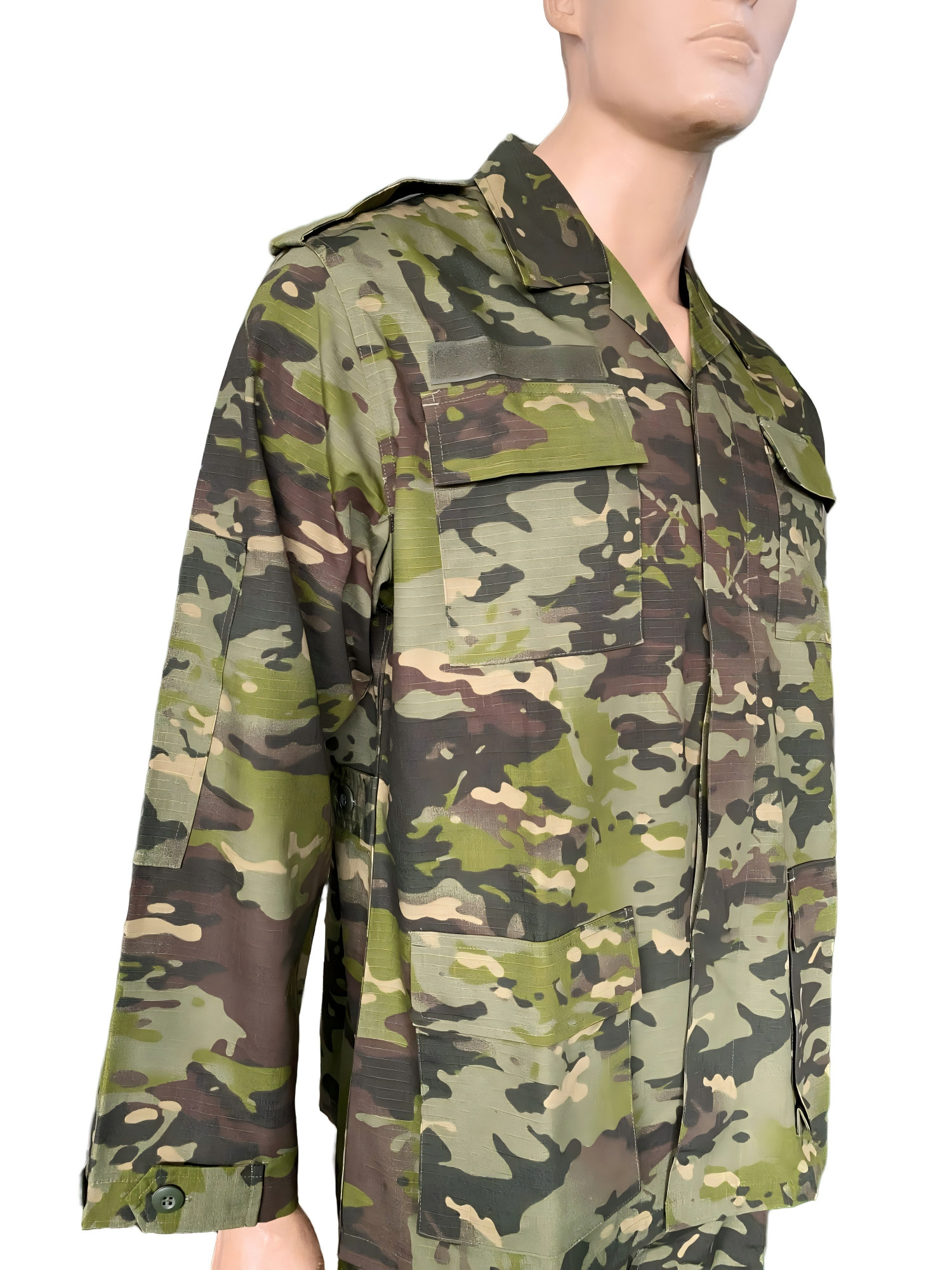 Green Custom 65 Polyester 35 Cotton BDU Long Sleeve Tactical Combat Suit Jacket Camo Pants