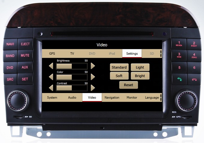 Car multimedia for Mercedes Benz S W220 with gps navigation radio dvd USB SD Bluetooth OCB-8800