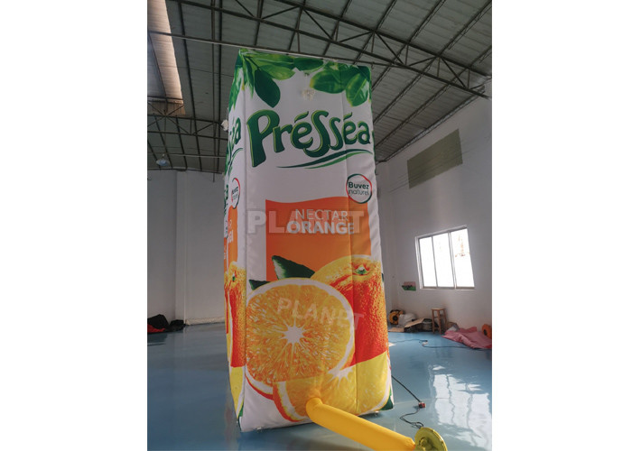 Orange Juice Drink Inflatable Advertising Bottle For Event