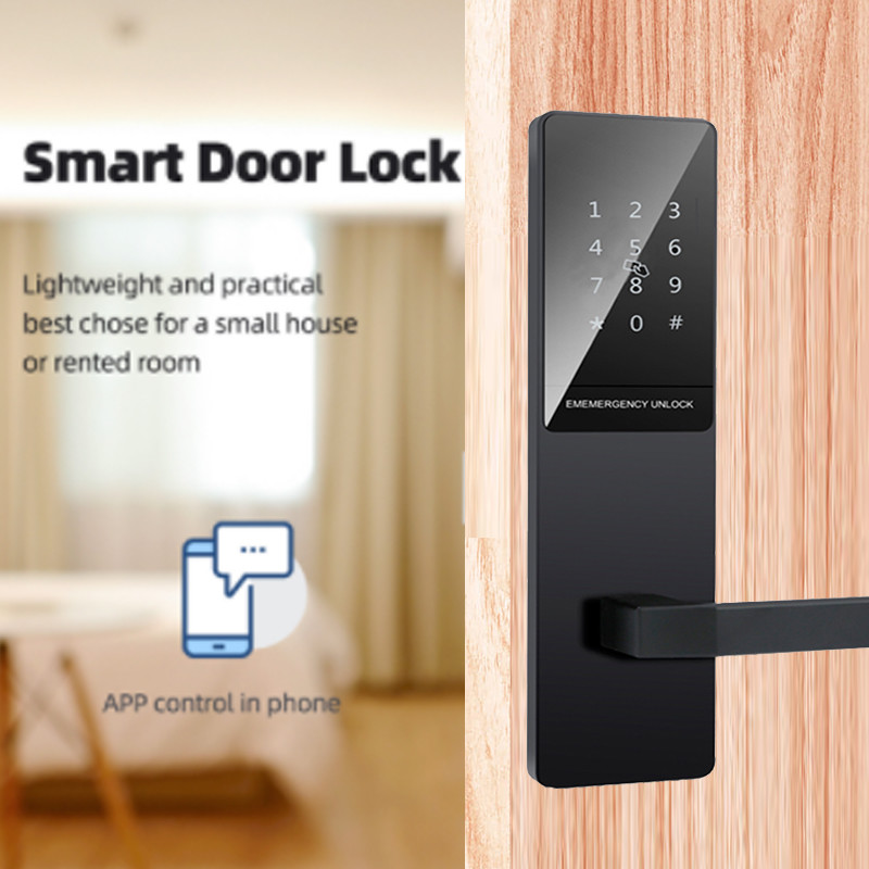 Remote Control 300mm Digital Entry Door Lock BLE APP Touch Keypad Door Lock