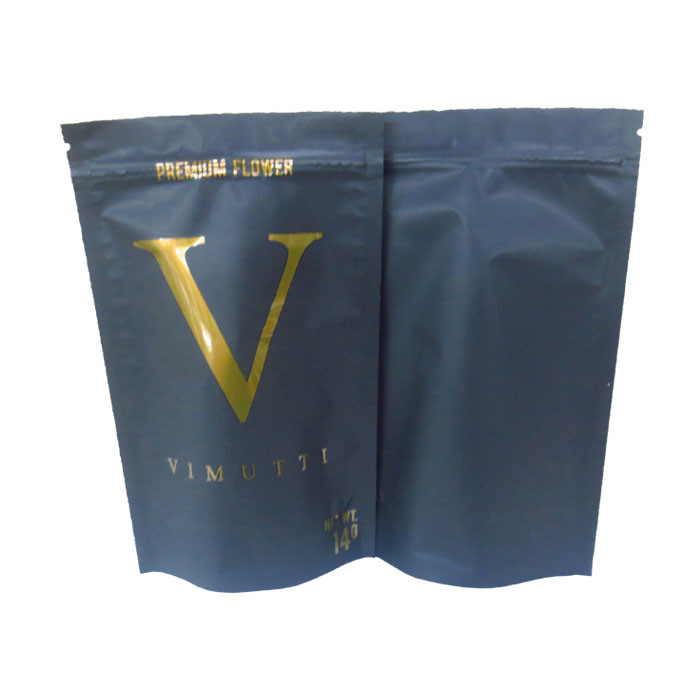 8oz 16oz 32oz UV Gloss printing and Matte Black custom k stand up pouches for nuts snack food packaging