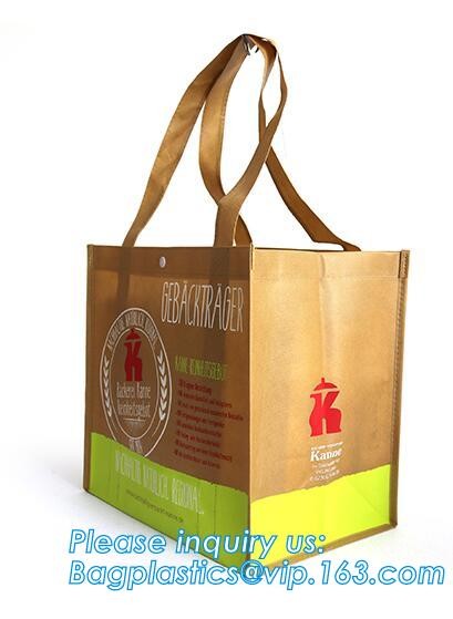 Custom logo eco-friendly fabric promotional paper non woven bag, Best selling colorful U shape cut die non woven bag wit