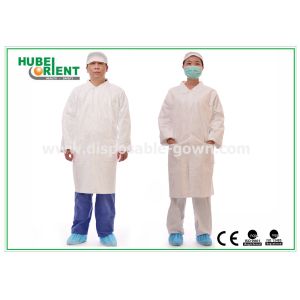Quality Tyvek Disposable Lab Coats With Korean Collar And Zip wholesale