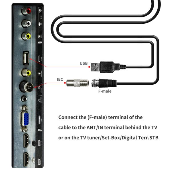 12 Pin Spinotti Cable 1.5C-2V External Digital TV Antenna for Trucks in Philippines