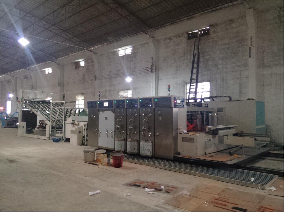 Carton Box Flexo Printing Slotting Die Cutting Machine 180 Sheet/min For Pizza Box Making