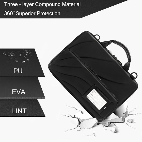 BUG 14.2-15.6 Inch Laptop Case Hard Shell, Protective Laptop Carrying Case with Stand for Heat Dissipation
