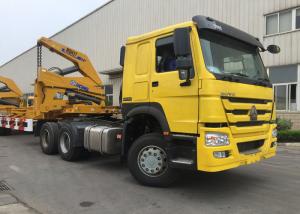 Quality Yellow 40ft Truck Mounted Crane 3 Axle Self Loading Container Truck Trailer wholesale