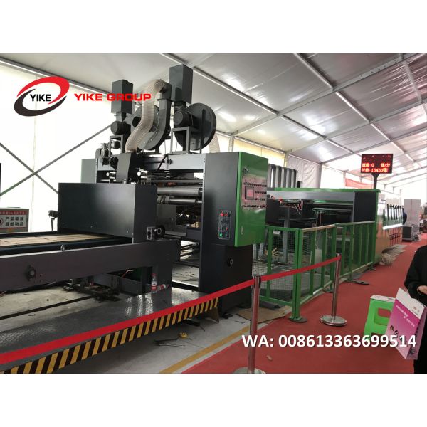 High Efficiency Flexo Folder Gluer Inline, Casemaker For Carton Box Making