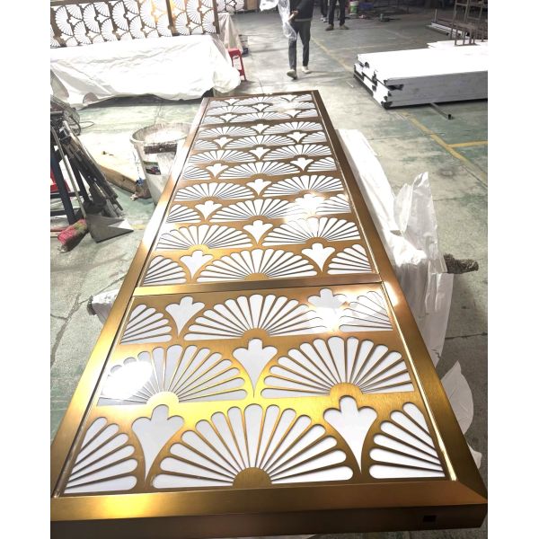 Stainless steel partition panel design view 1