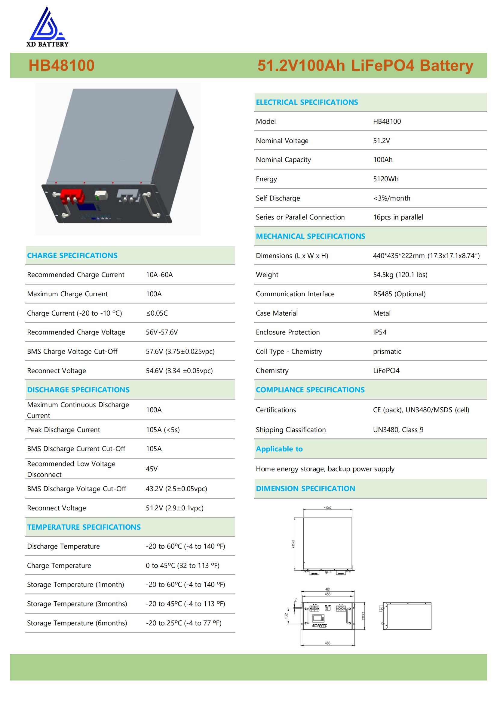 5kw Lifepo4 Rack Inverter 48v 100ah Lithium Ion Battery For Solar Storage System