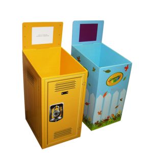 Retail Cardboard Dump Bin Display Eye Catching Foldable Structure