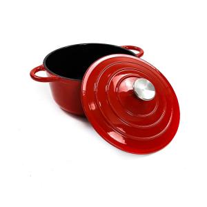 Enamel Coating Cast Iron Dutch Oven Chemical Free With Two Handles