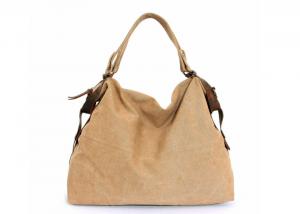 Quality Nice Coated Canvas Handbag Elegance Khaki Canvas Bag Wholesale Canvas Hobo Bag wholesale