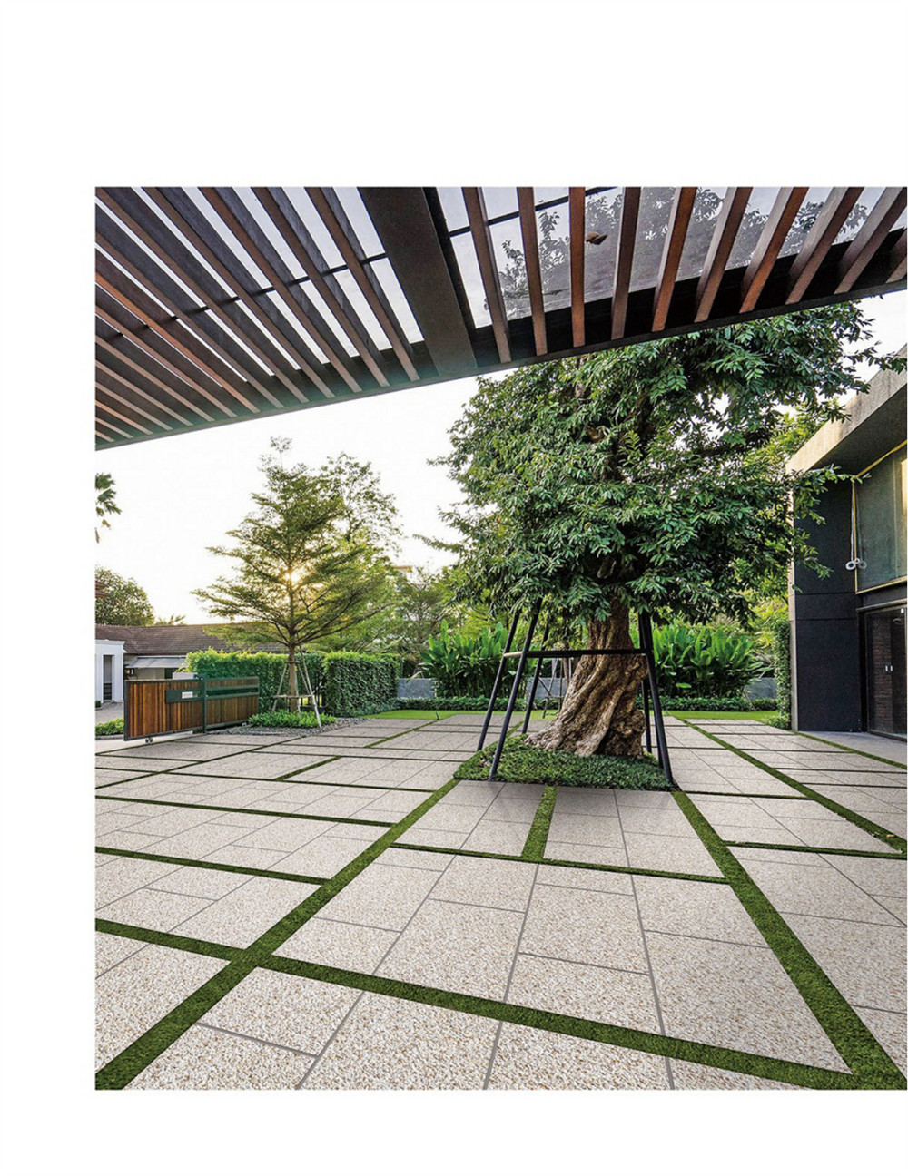 Wear-Resistant Non-Slip Floor Paving Tile Porcelain For Courtyard And Square 1200x600x18mm Beige