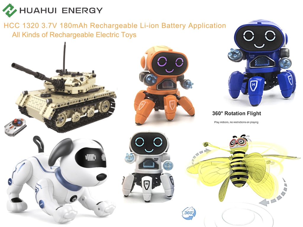 MSDS Rechargeable Li Ion Battery HCC1320 3.7V 180mAh Lithium Ion Battery For Toys