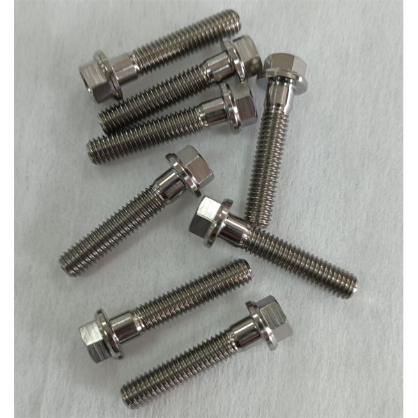Heated Treated Titanium Flange Hex Cap Bolt And Screw Cutomized Gr1,Gr2,