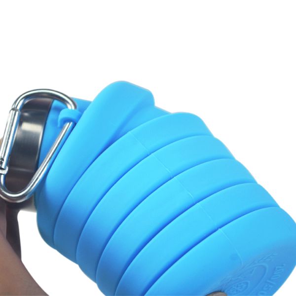 Stocked Silicone Water Bottle 500ml Eco Friendly Collapsible Water Bottles