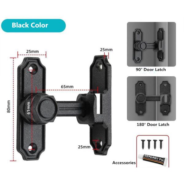 Heavy Duty Zinc Barn Door Latch Lock 80mm X 25mm ODM