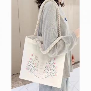 China Zippered Eco Friendly Canvas Tote Bags With Webbed Handle on sale
