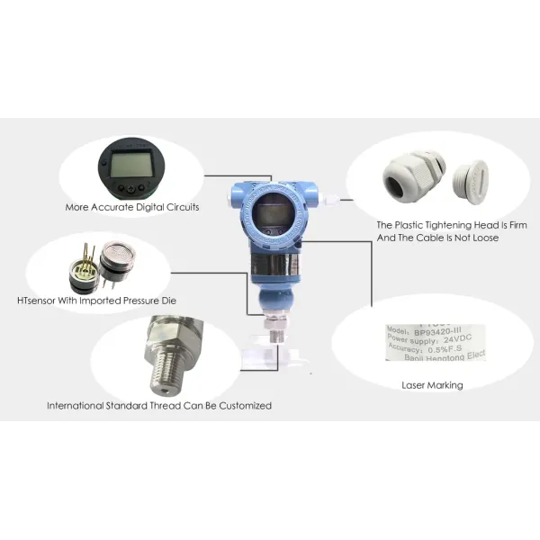 Hengtong 4-20mA Output Cost-Effective Pressure Transmitter Pressure Sensor For Air And Liquid Smart Pressure Transmitter