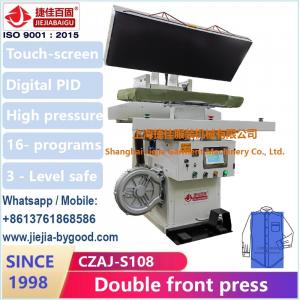 China High Pressure Wrinkle Free Garment Pressing Machine For Cotton Shirt Front Body on sale