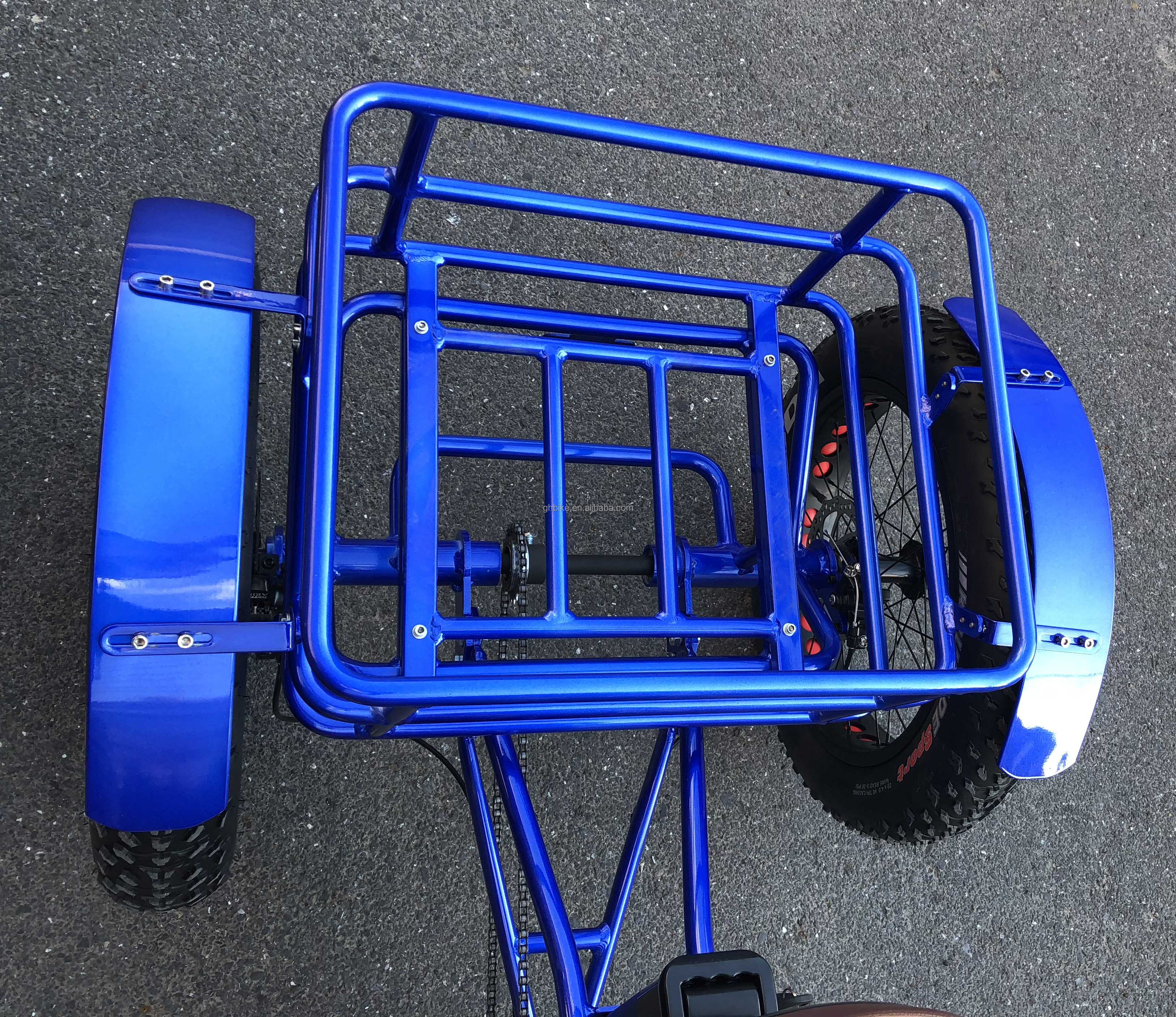 Driving Type Electric 24"x4.0 Fat Tire Electric Cargo Tricycle with 48V 1000w Motor