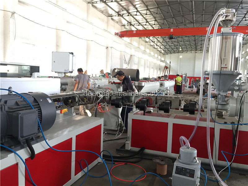 Customized L20000*W2100*H2600mm PE Water Pipe Machine / HDPE Gas Pipe Production Line
