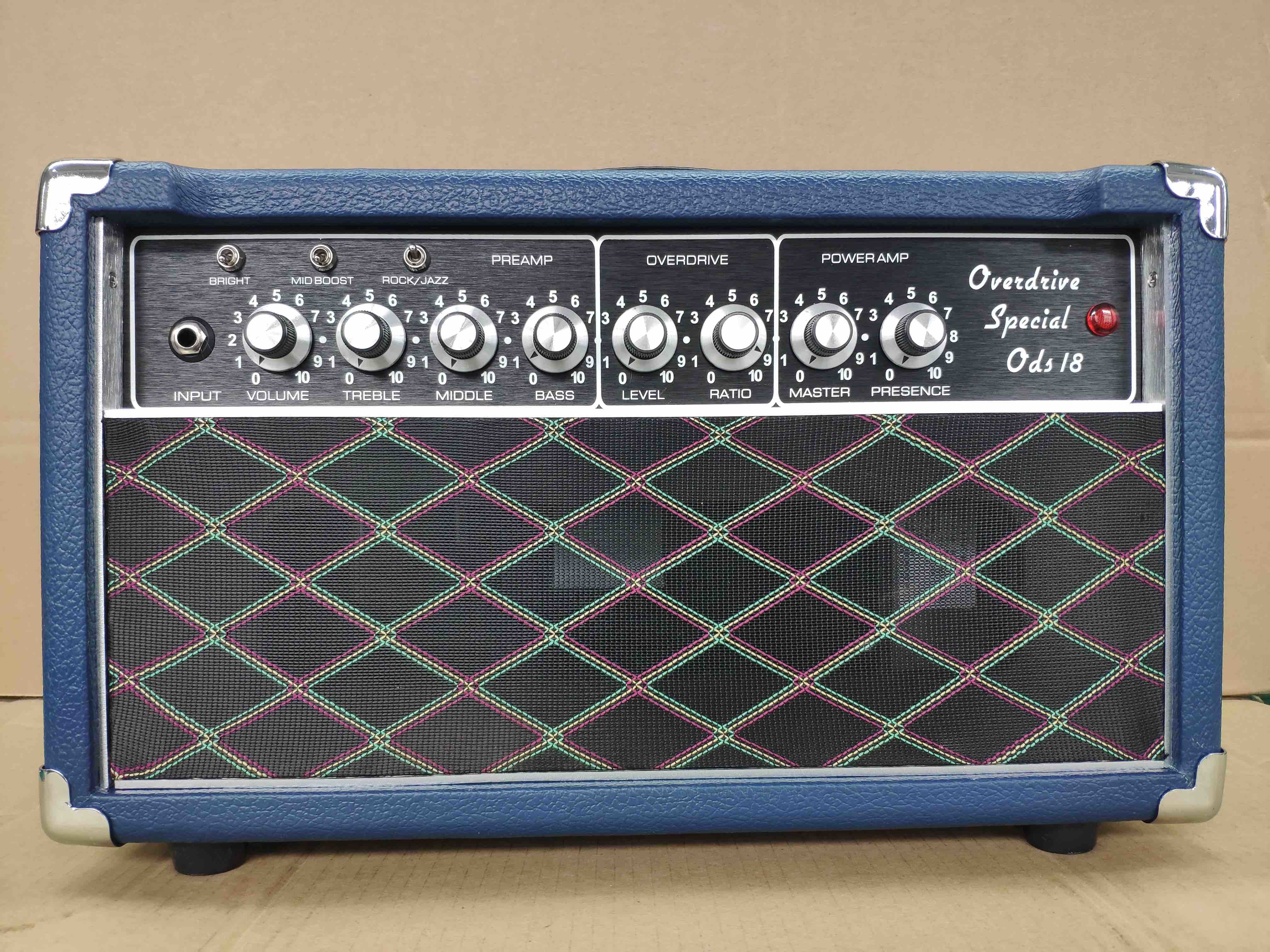 Dumble Style Amp Overdrive Special G-OTS Mini Guitar Amplifier Head JJ Tubes with Loop in Blue Tolex VOX Grill Cloth