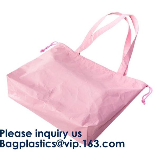 DuPont Paper Bags Shopping Bag,Custom LOGO Tyvek Washable Tearproof Paper Tote Shopping Bag, Bagease, Bagplastics, Pak