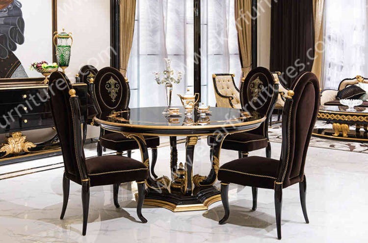 Alibaba wholesale Chinese Antique Luxury Round Wooden Dining Table TN-005