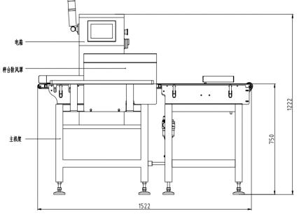 Industrial Conveyor Weight Checker With 304 Stainless Steel Material 110V 60 HZ