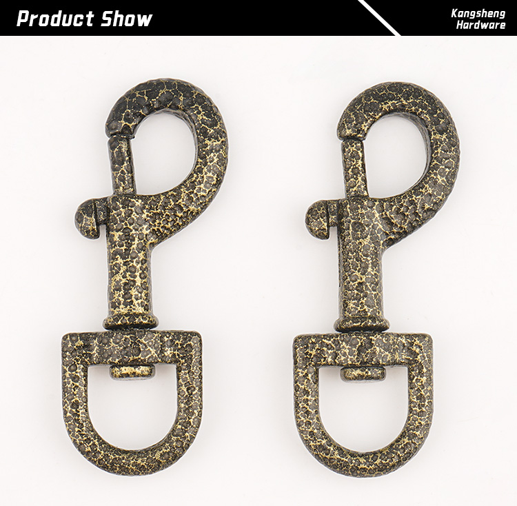 Antique Brass Finish Zinc Alloy Swivel Clasp for Metal Bags Ready Mould High Qualit