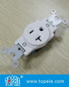 China Residential Grade Plastic Single Receptacle / Duplex GFCI Receptacles Wall Socket on sale