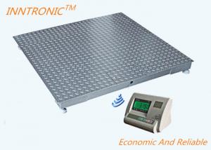 3tons Gray carbon Steel 1.2x1.2m Wireless Floor Scale RS232 With Weight Indicator 220v/50HZ