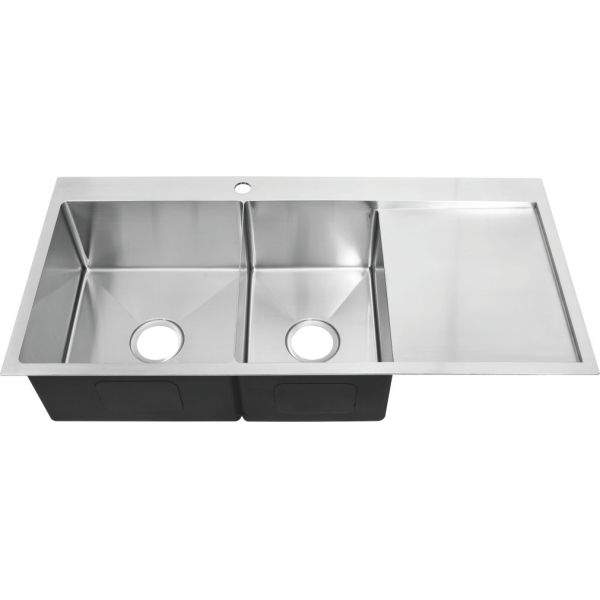 Deep Stainless Steel Kitchen Sink , Top Mount Corner Kitchen Sink With Narrow Gap