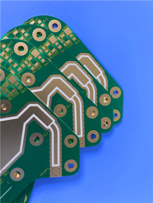 Rogers AD250C laminate and Custom High-Frequency double side PCB built on 0.508 mm (20mil) substrate with Pure gold Surface /No Blind vias /buried