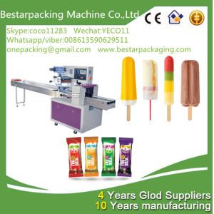 Buy cheap Automatic popsicle packaging machine with feeder , ice lolly wrapping machine from wholesalers