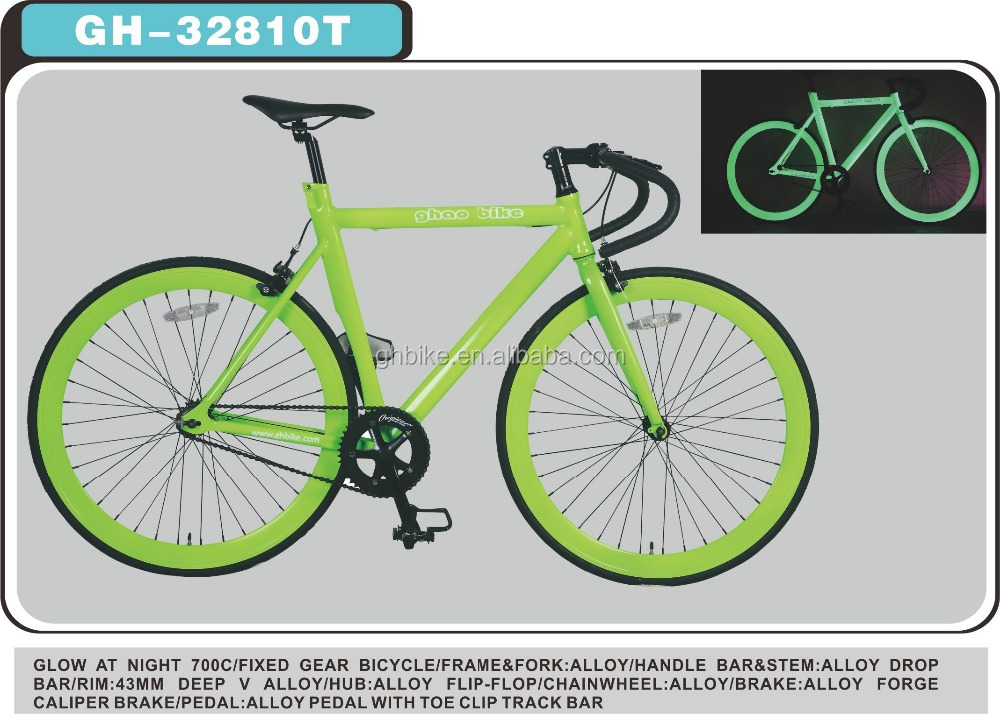 Customized 700C Aluminium Alloy Fixed Gear Bike with 13kg Gloss Weight and Pantone Color