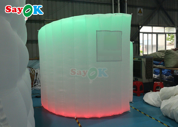 Party Wedding Decoration 360 Photo Booth Backdrop Wall Led Light Inflatable Curved Wall