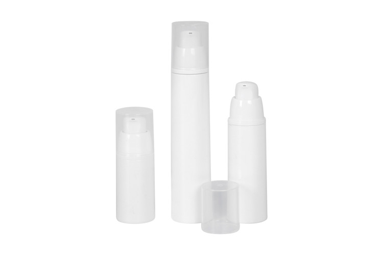Bulk Round 15ml 30ml 50ml White Airless Pump Bottles