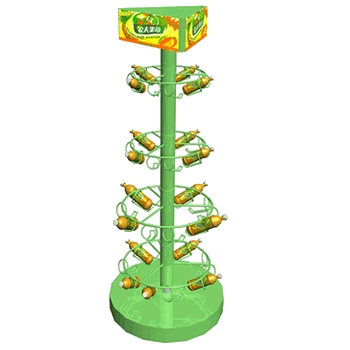 Quality 3 tier looped hook wire counter spinner display rack wholesale