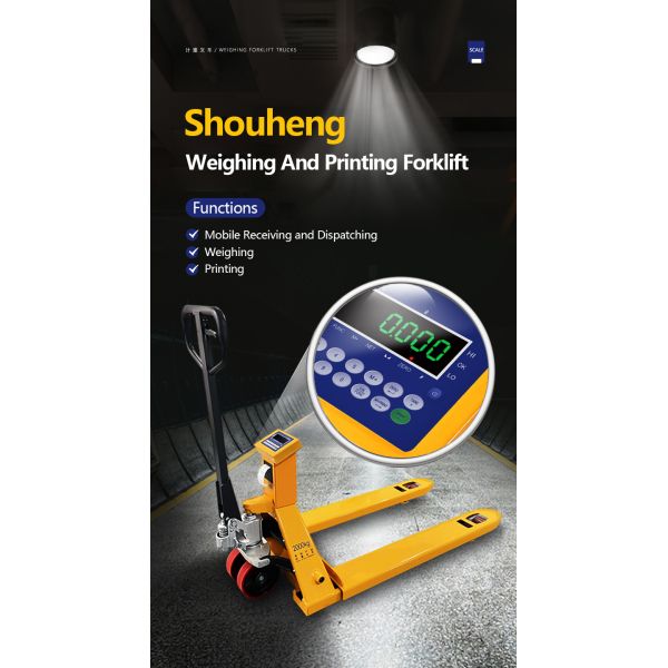 SOHE SCS Printing Meter Heavy Yellow Forklift Scale With LED Display