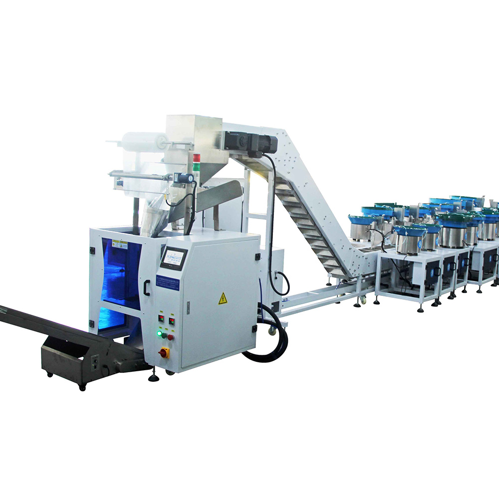 Customizable Four Vibrating Feeder Automatic Furniture Fittings Hardware Accessories Packing Bagging Packaging Machine