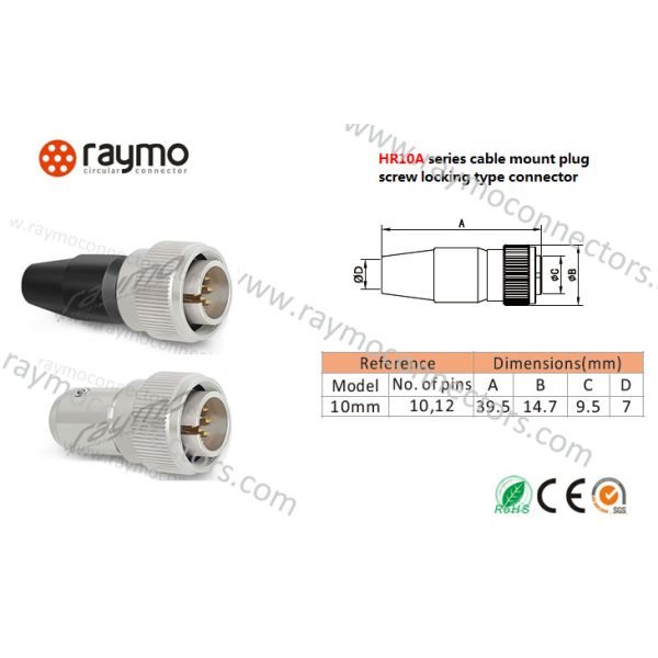 Compact Screw Lock Connector, Circular Power Plug Mechanical And Color Coding