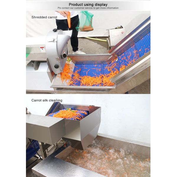 Double head cutting-hoisting-vortex washing production line Fruit Vegetable FOOD processing production Machine