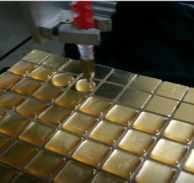 Automatic PU Doming Sticker Machine