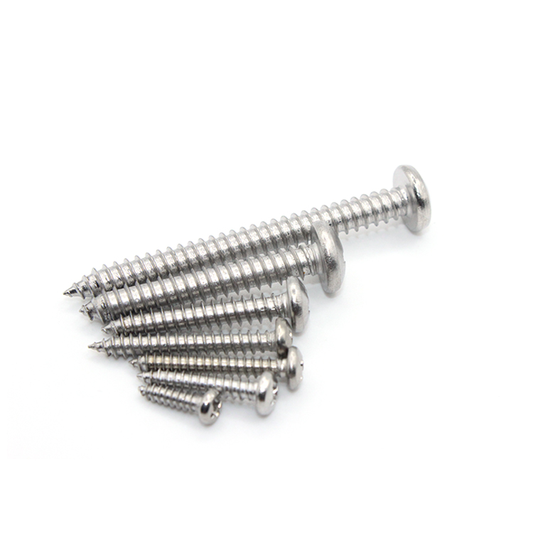 Stainless steel DIN7981 Phillips cross pan head self-tapping screw for wood metal