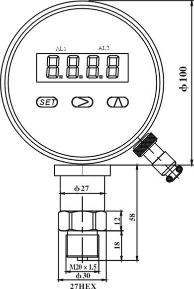 Economical Mini digital pressure gauge manometer