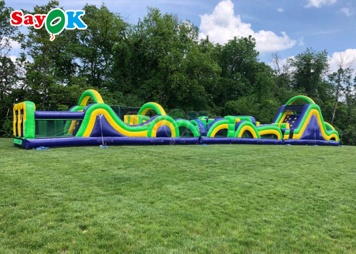 5k Giant Inflatable Sports Obstacles Challenge Backyard Inflatable Run Obstacle Course